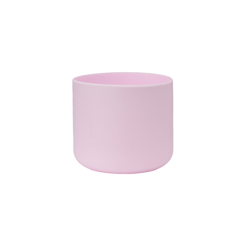 Bottle Boot 24oz in light pink silicone; small cylindrical form